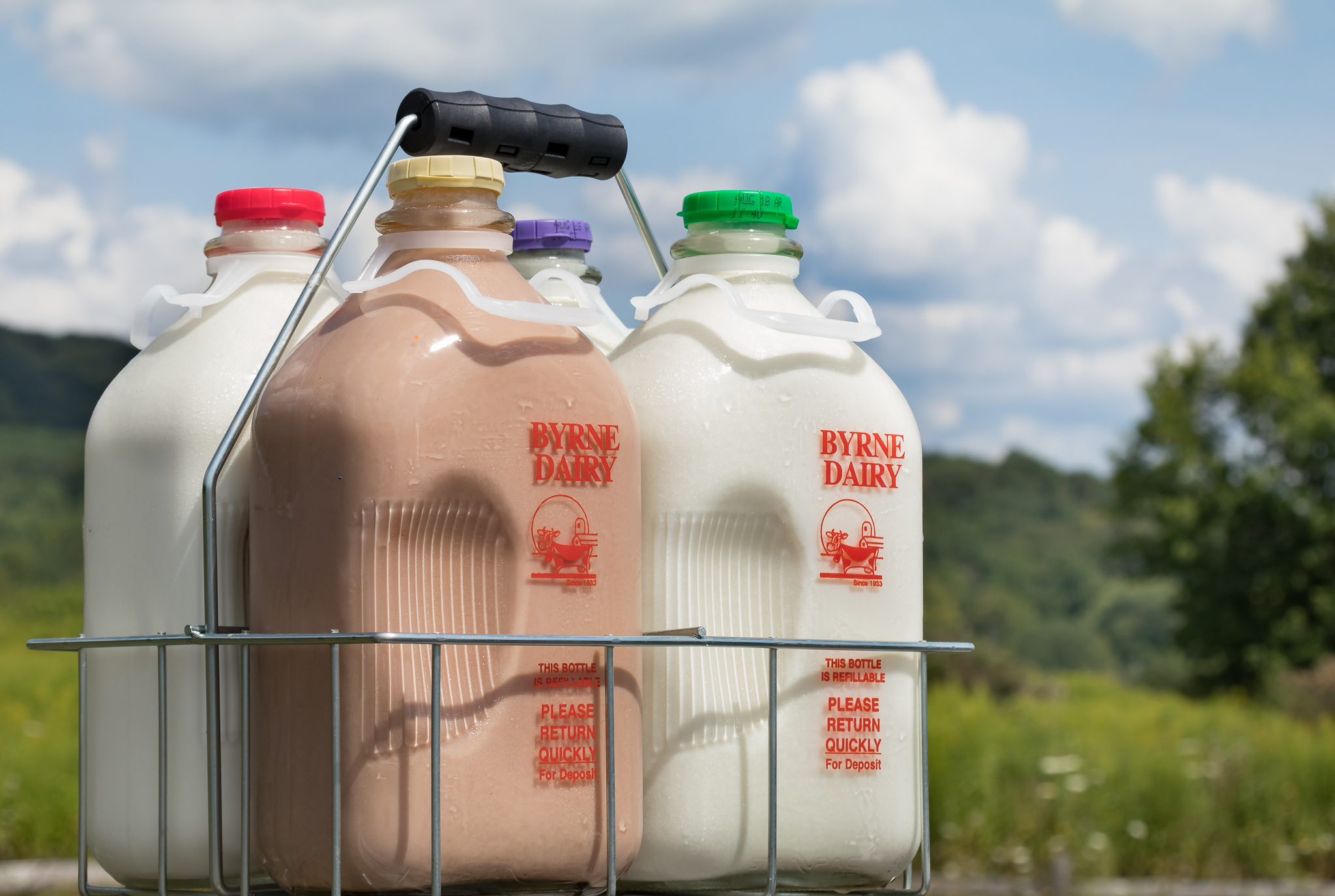 Milk in Glass Bottles NY | Strawberry Milk | Byrne Dairy