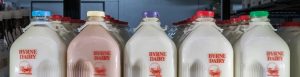 Milk in Glass Bottles Header Image from Byrne Dairy