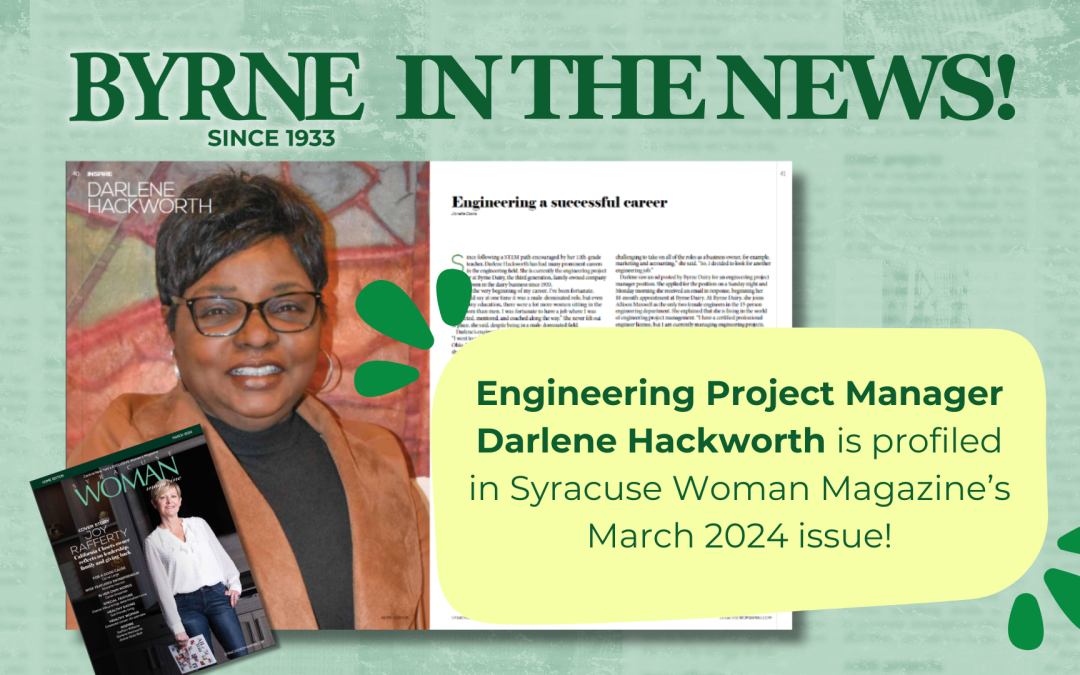 Byrne Dairy engineering project manager featured in Syracuse Woman Magazine