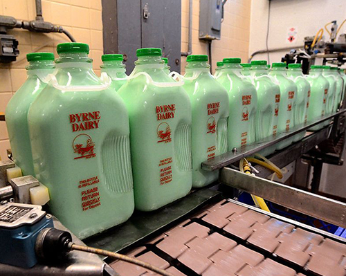 mint milk in new york half gallon glass bottle from byrne dairy