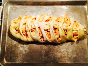 strips of dough 3 300x225 - Chicken Wing Pizza Braid